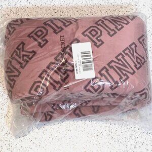 Victoria's Secret PINK Cozy Plush Blanket Sherpa Lined Throw Sold Out NWT
